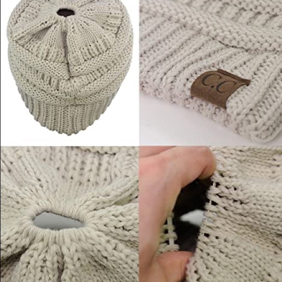 Beige C.C Beanie Hat - Picture 5 of 5